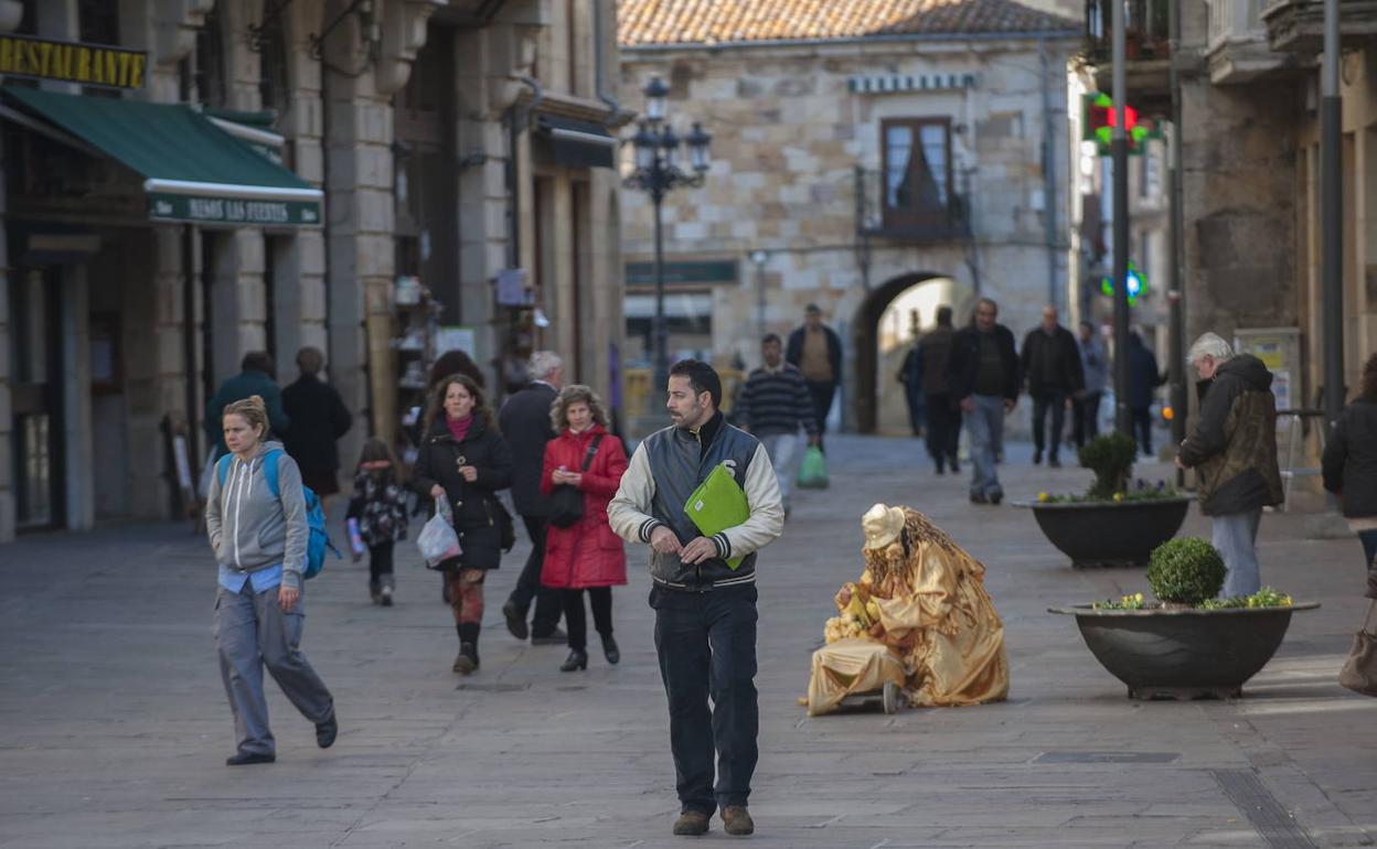 La calle mayor de Reinosa. 