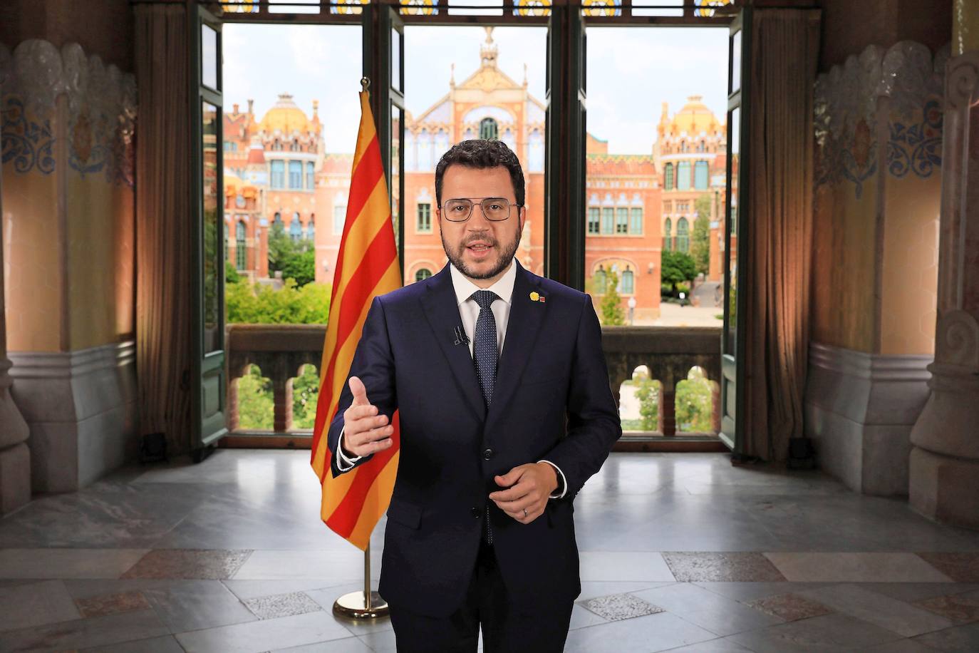 Aragonés, durante una comparecencia en la sede de la Generalitat catalana. 