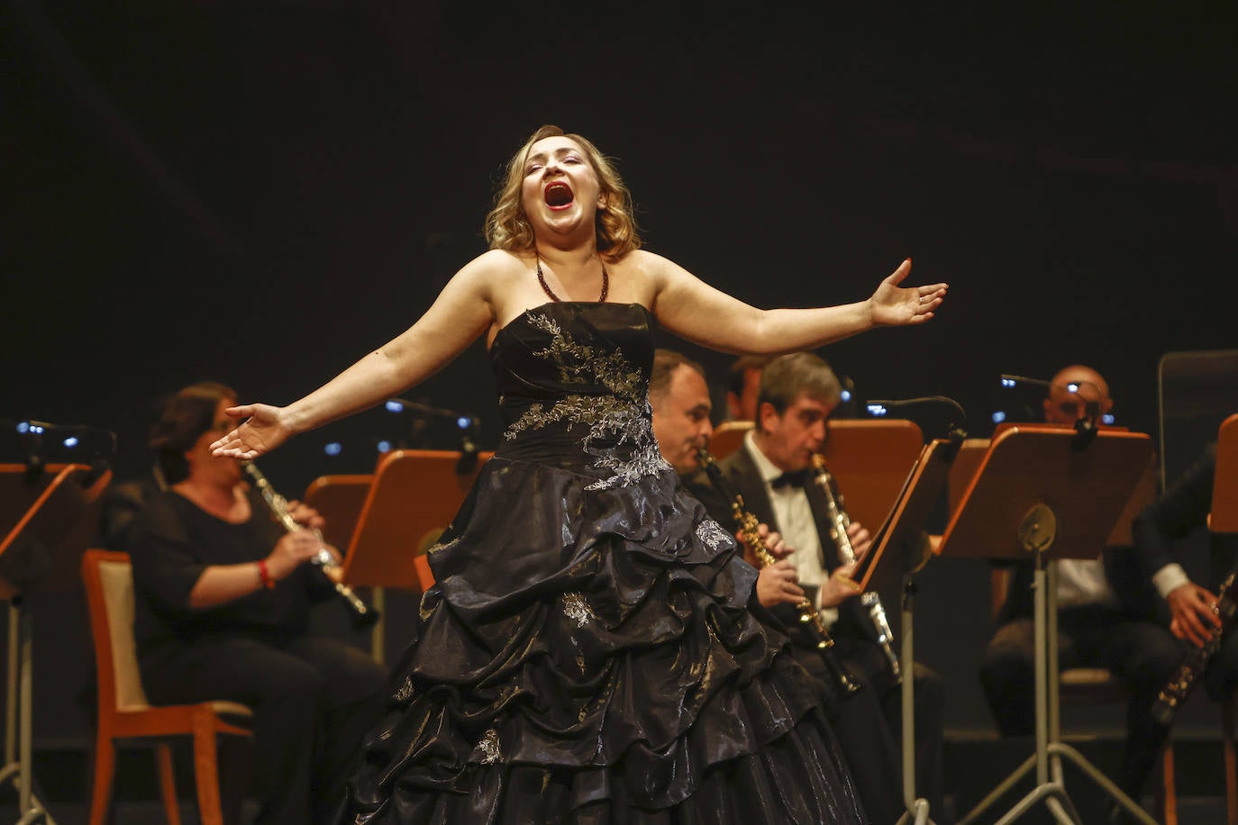 La soprano Anastasia Golub, en plena actuación.