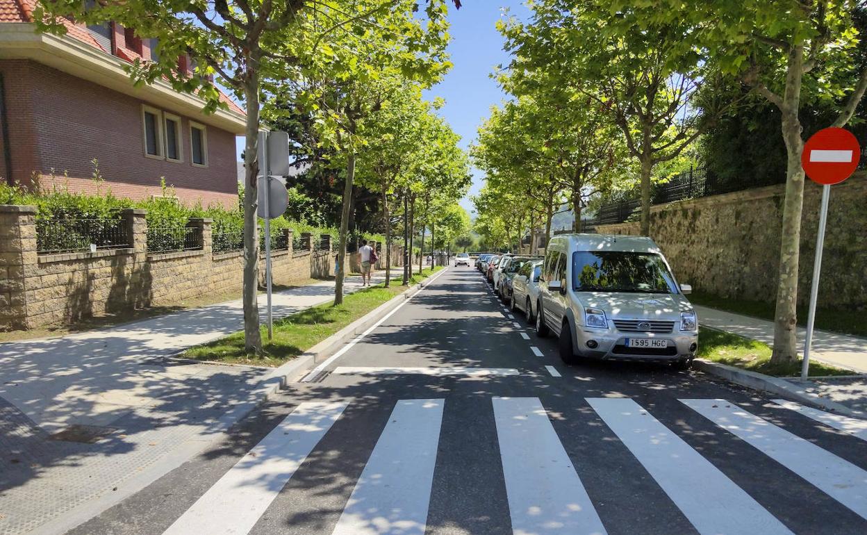 Calle pavimentada de El Sardinero.