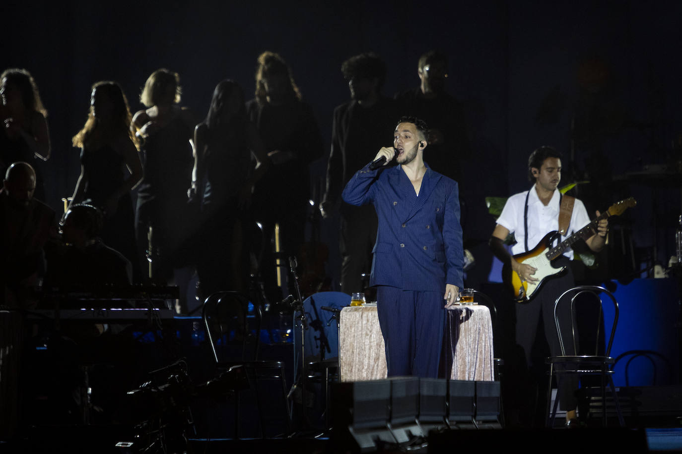 C. Tangana en plena actuación.