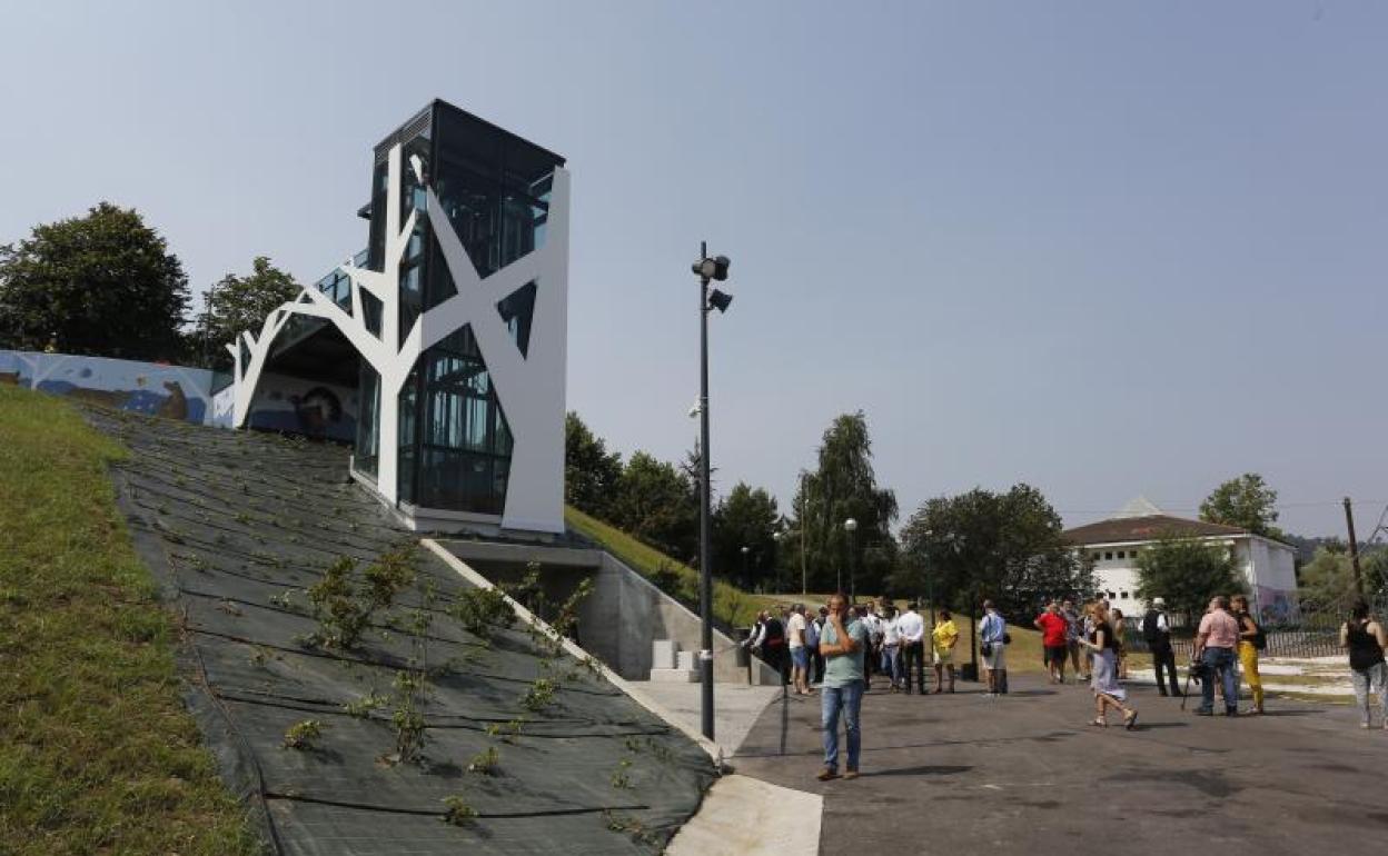 El ascensor de Nueva Ciudad, el día de su inauguración, el pasado viernes. 