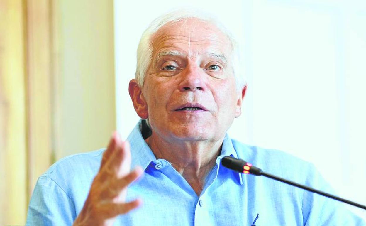 Josep Borrell, este lunes, en La Magdalena.