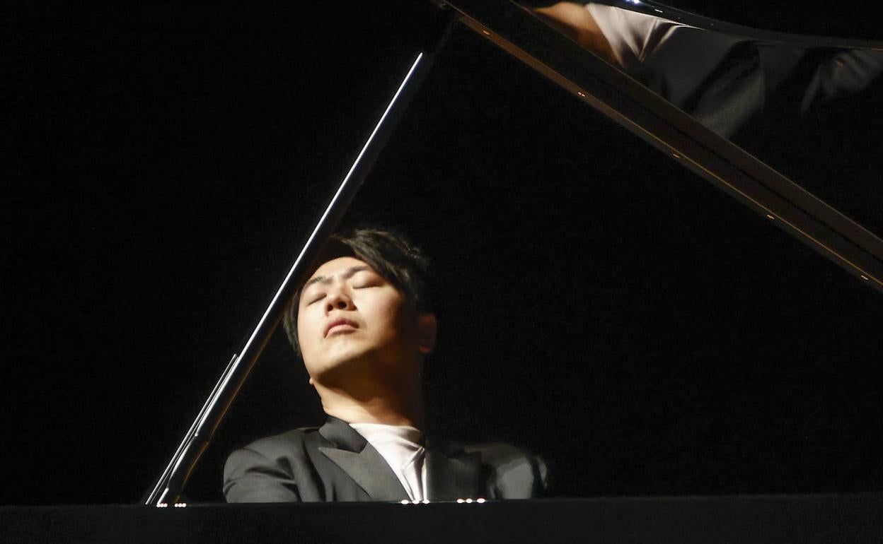 El pianista Lang Lang, durante su recital en la Sala Argenta. 