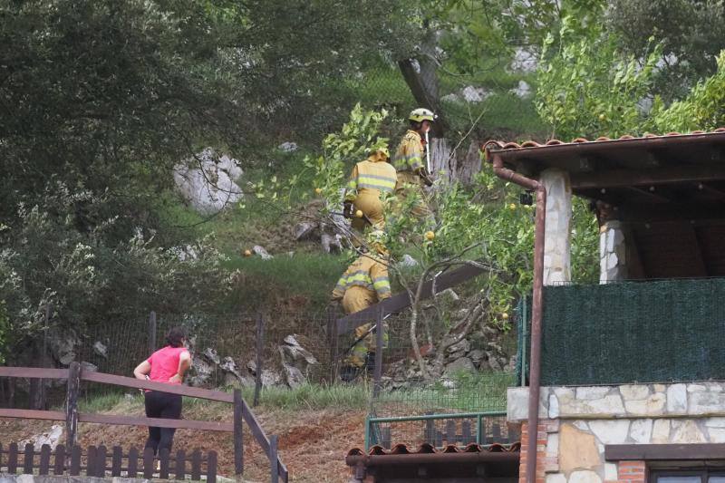 Imágenes tomadas esta noche por vecinos de Solares y de otros puntos, en las que se ven focos en terrenos de Sobremazas, San Vitores y Heras. Por la mañana, sigue habiendo bastantes focos activos y los bomberos forestales han tenido que entrar en propiedades particulares de Santiago de Cudeyo para poder acceder a algunos de los fuegos.