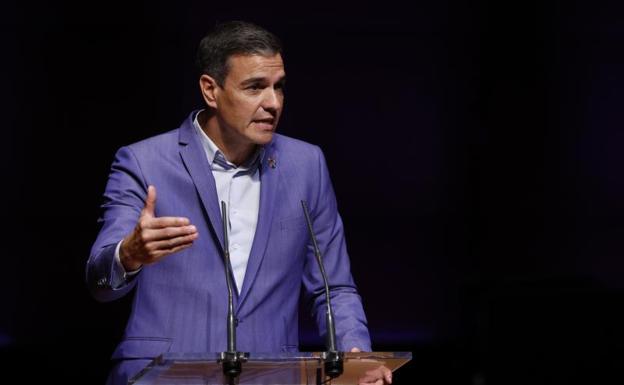 El presidente del Gobierno, Pedro Sánchez, clausura el acto de presentación de la Alianza por la España Nación Emprendedora.