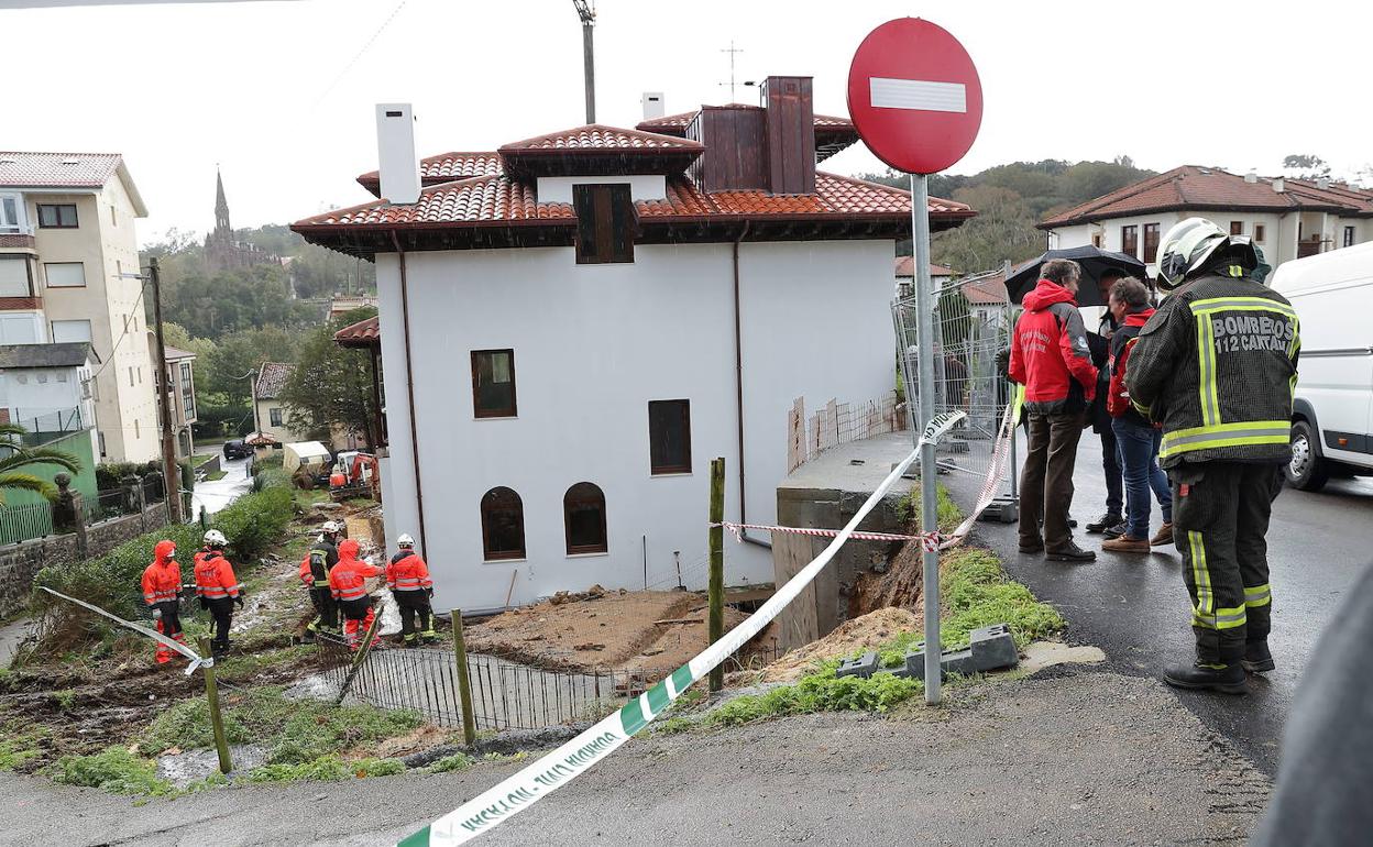 Imagen de archivo de un accidente laboral en Cabezón en 2019