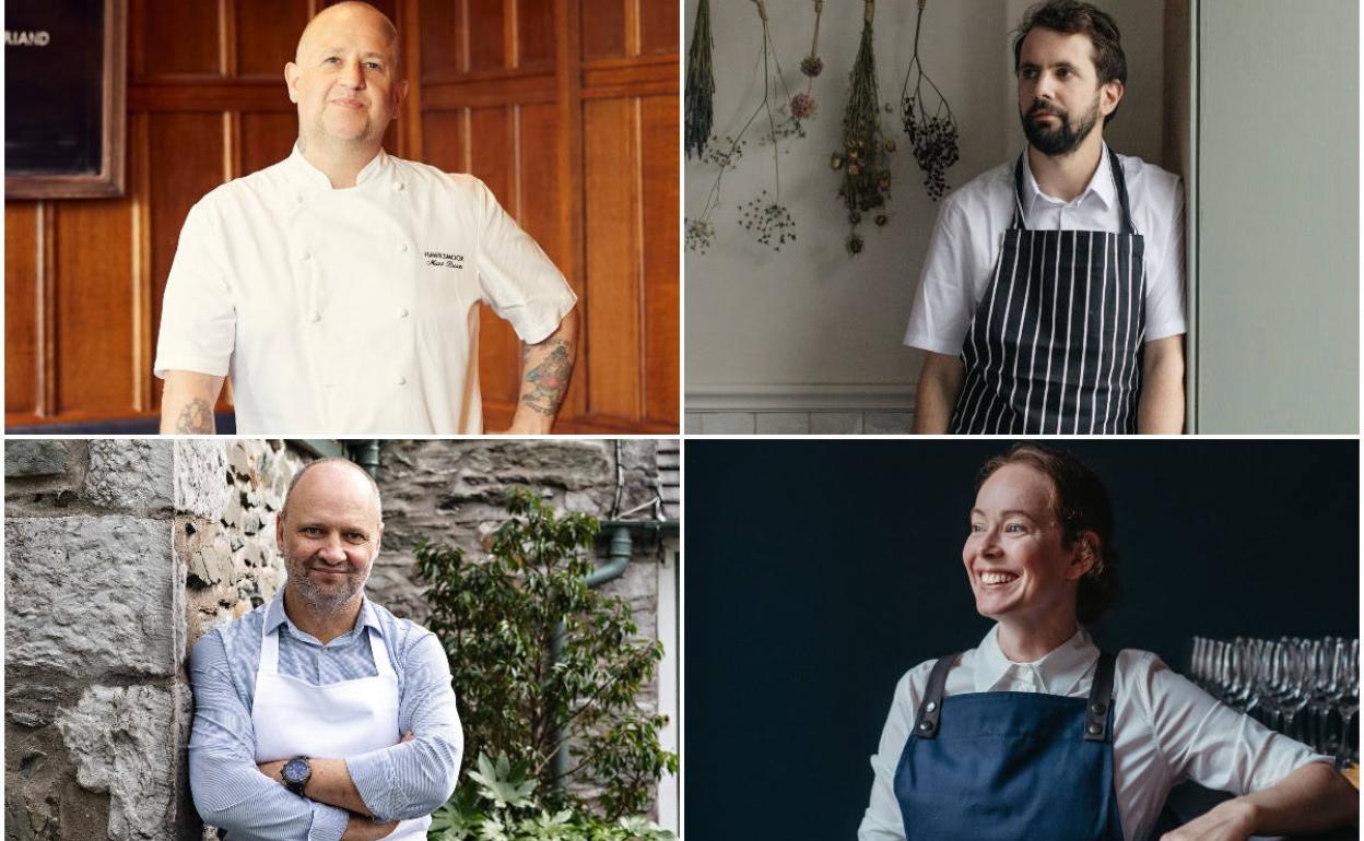 Matthew Brown, Merlin Labron-Johnson, Simon Rogan y Roberta Hall-McCarron.