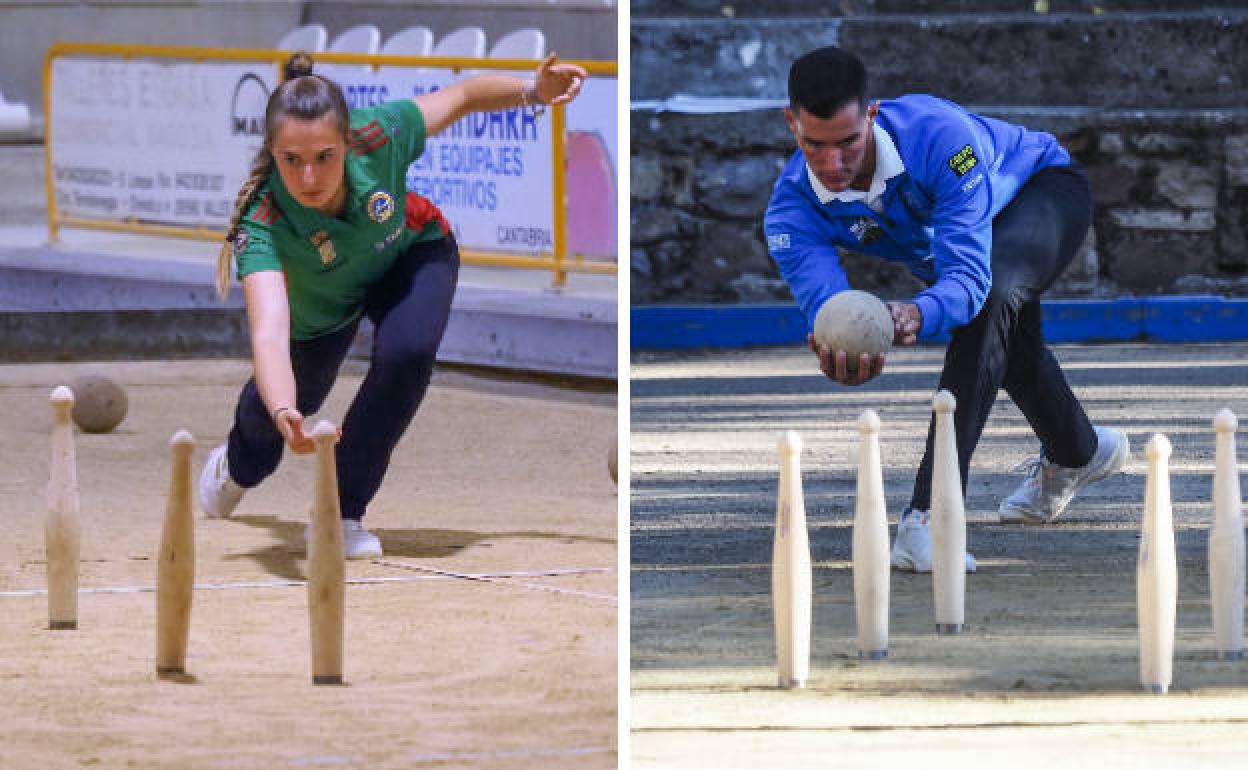 Iris Cagigas, triunfadora en la categoría femenina y Víctor González, que ha ganado el 52% de los concursos del circuito de Primera.