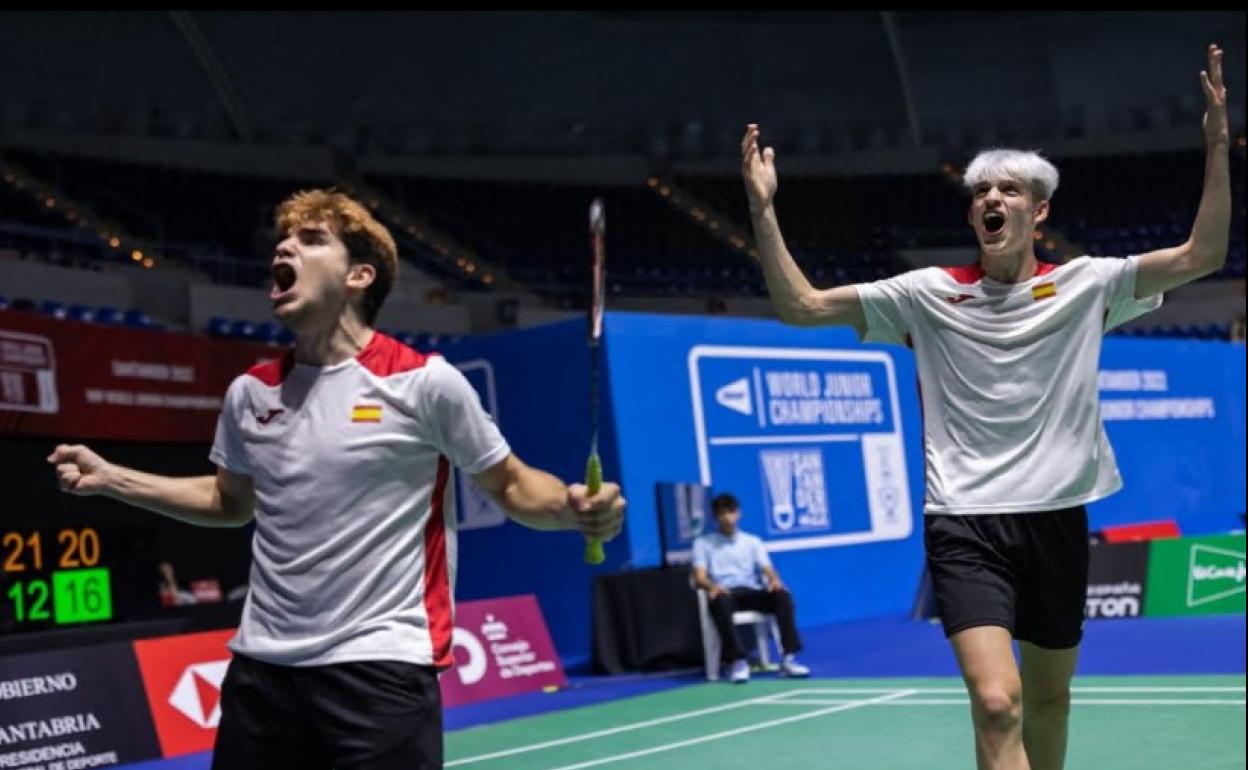 La pareja de subcampeones de Europa formada por Rubén García (izquierda) y Daniel Franco ganaron el partiodo de dobles masculino.