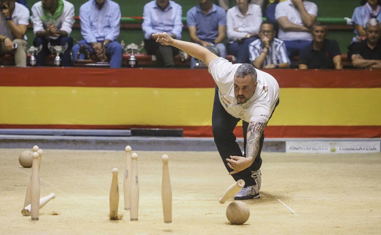 El jugador cántabro, durante el Torneo la Patrona.