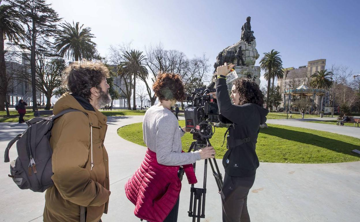 Imagen de archivo del rodaje de un documental en Santander.