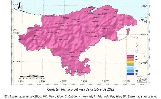 Carácter térmico de octubre.