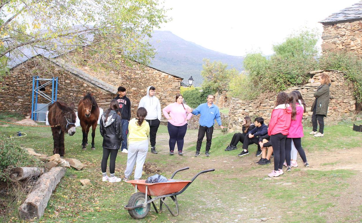 Durante una semana, los jóvenes comprobaron en primera persona cómo se vive en un entorno rural.