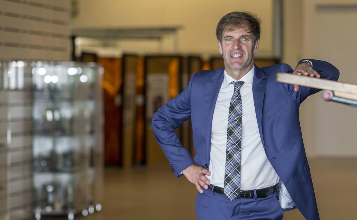 Enrique Conde, el pasado julio en las instalaciones de El Diario, reelegido presidente de CEOE-Cepyme Cantabria.