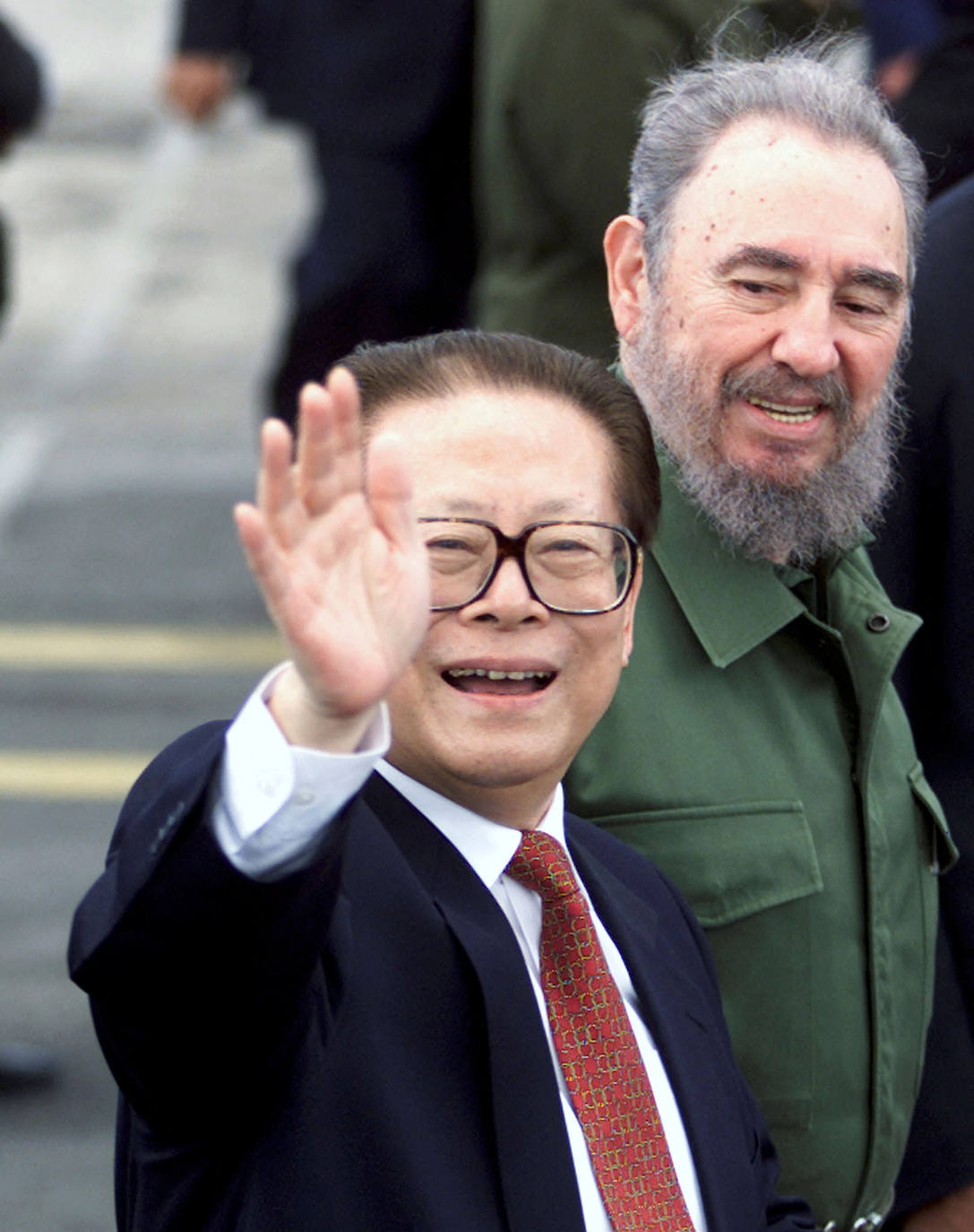 Con Fidel Castro en un encuentro en Cuba en 2001.