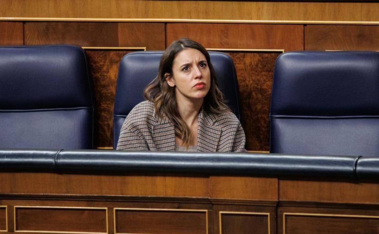 Irene Montero, ministra de Igualdad, en el Congreso de los Diputados 