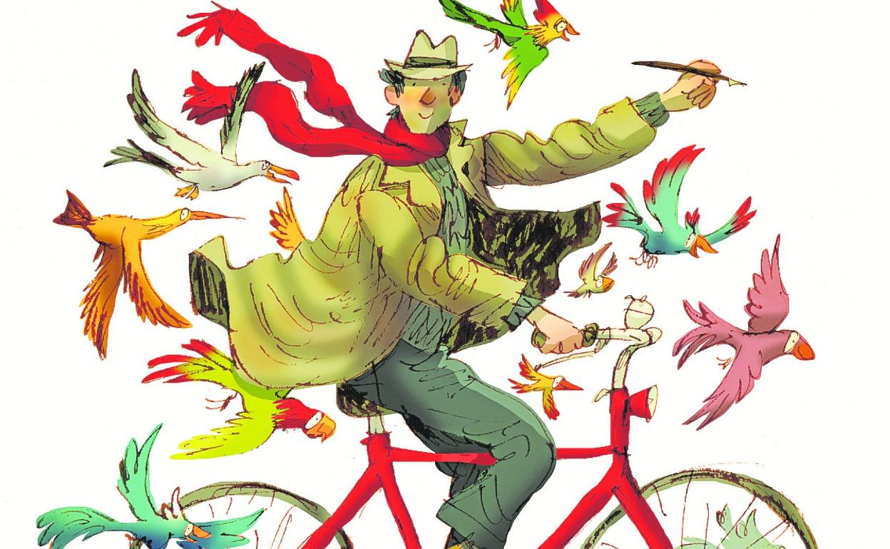 La portada de la revista es una ilustración de David Pintor. 