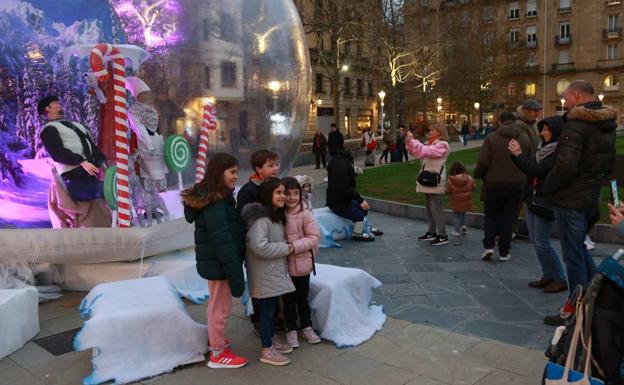 San Sebastián, encendida estas Navidades.