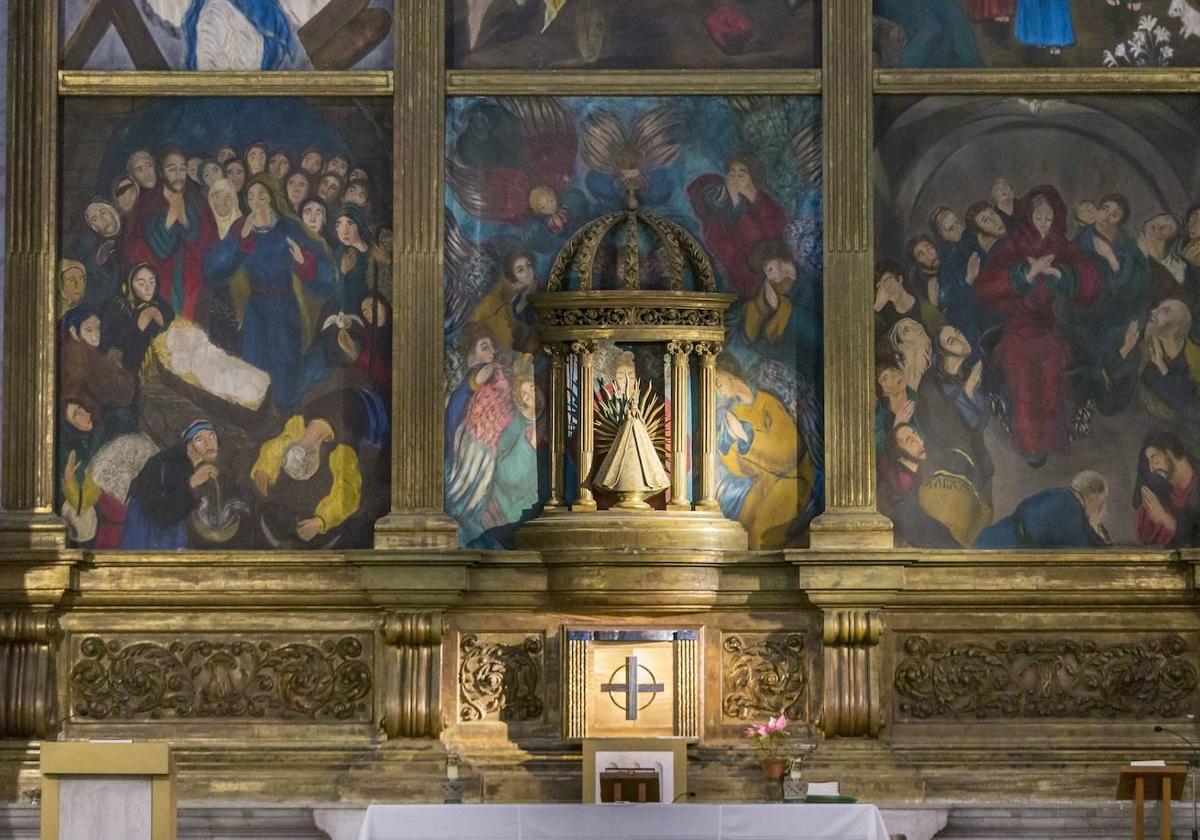 El retablo de María Mazarrasa ubicado en la iglesia de La Compañía de Santander.