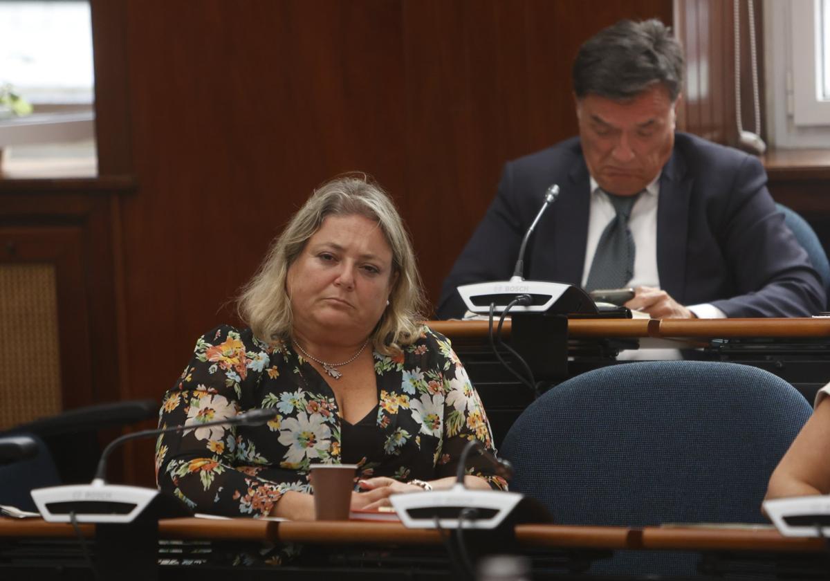 La concejala de Dinamización Social, Lorena Gutiérrez, durante un Pleno municipal.