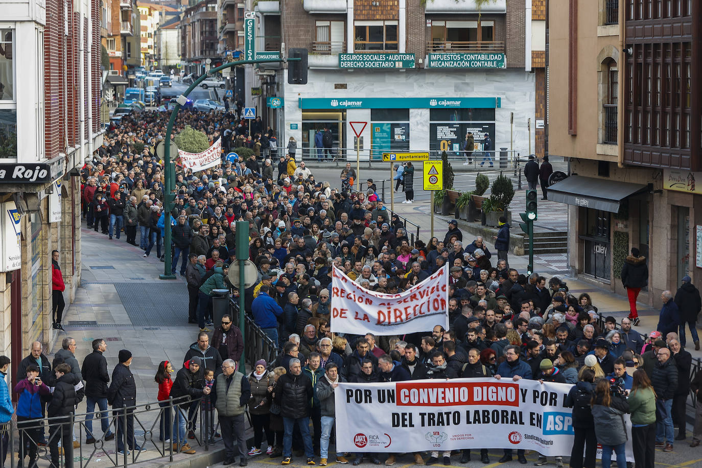 Manifestación de los trabajadores de Aspla