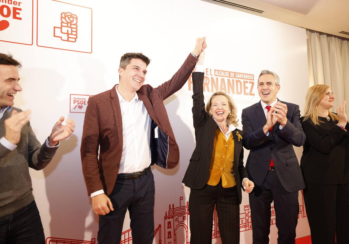 Pedro Casares, Daniel Fernández, Nadia Calviño y Pablo Zuloaga