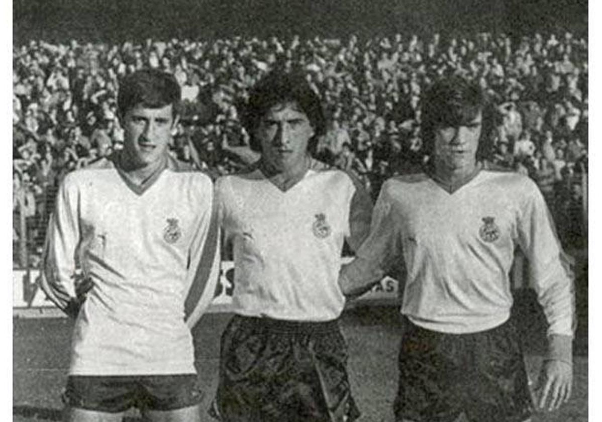 Quique Setién, Giménez y Marcos Alonso.