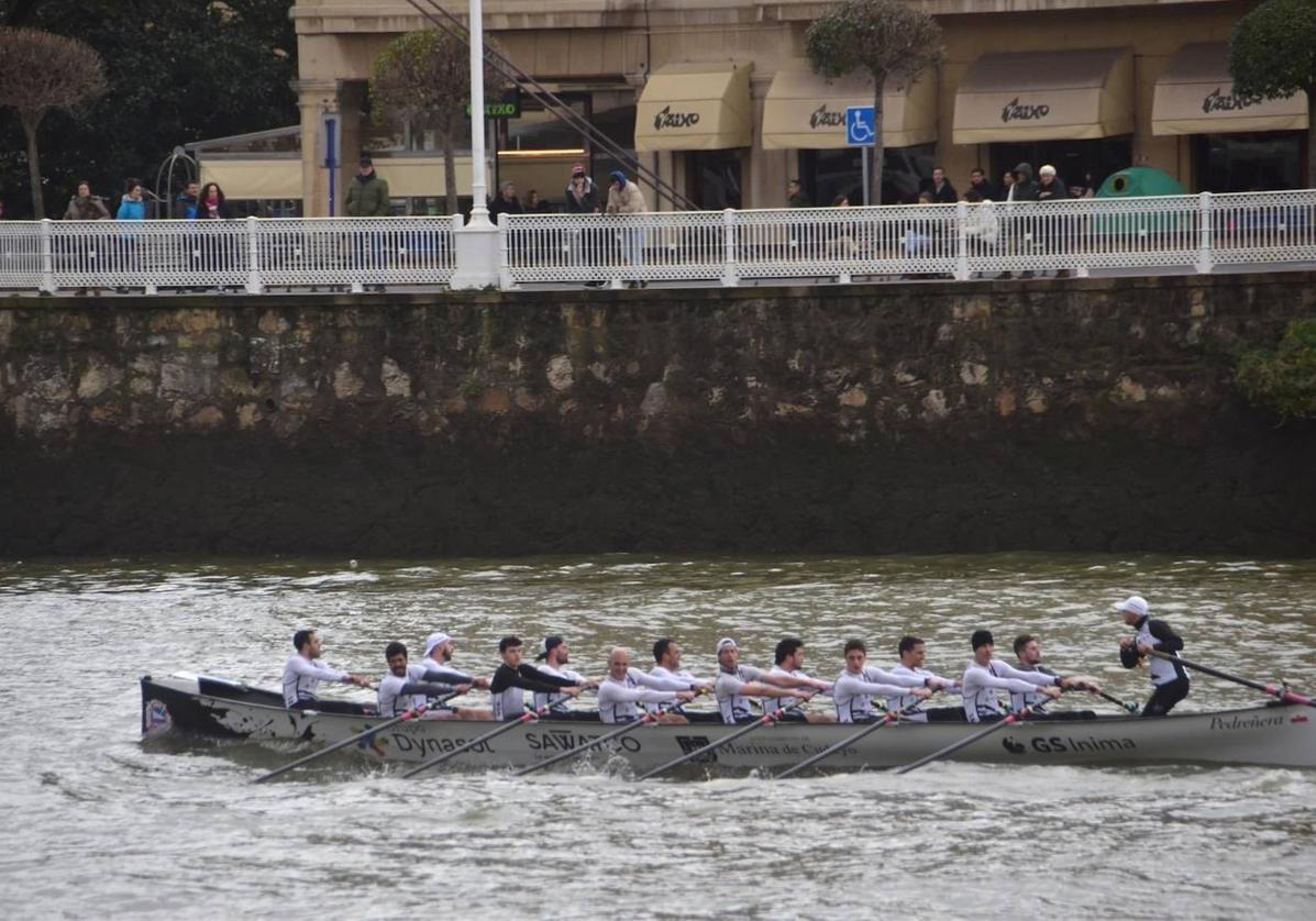 Pedreña, el pasado día 29 en el Descenso de Portugalete, segunda prueba preparatoria.