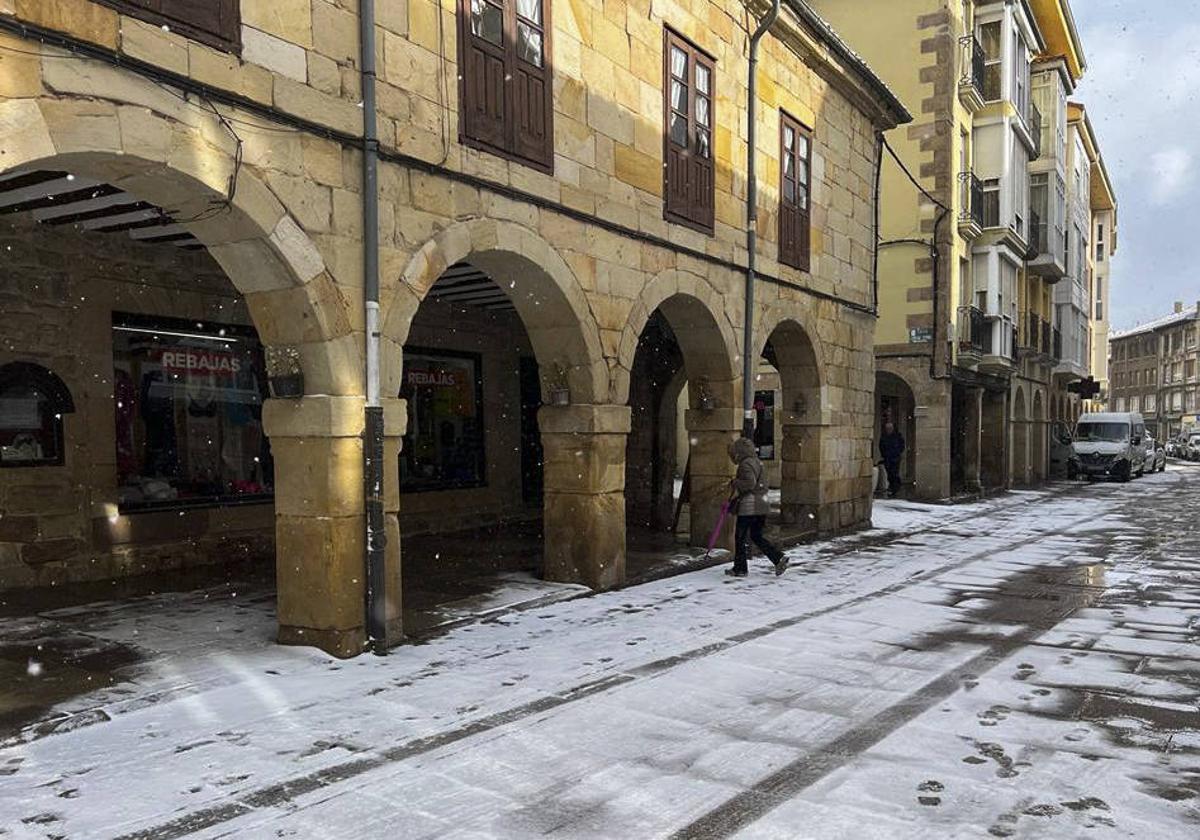 La borrasca Juliette cubre de blanco este lunes toda la Cantabria interior