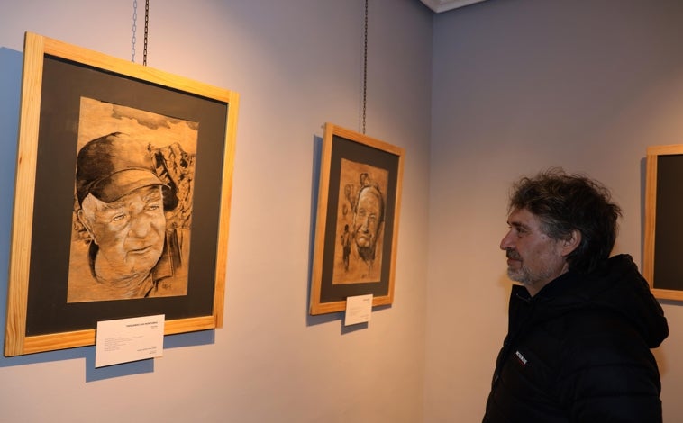 Imagen principal - La exposición está teniendo un importante éxito por la perfección de los retratos realizados por Gloria Pisano.