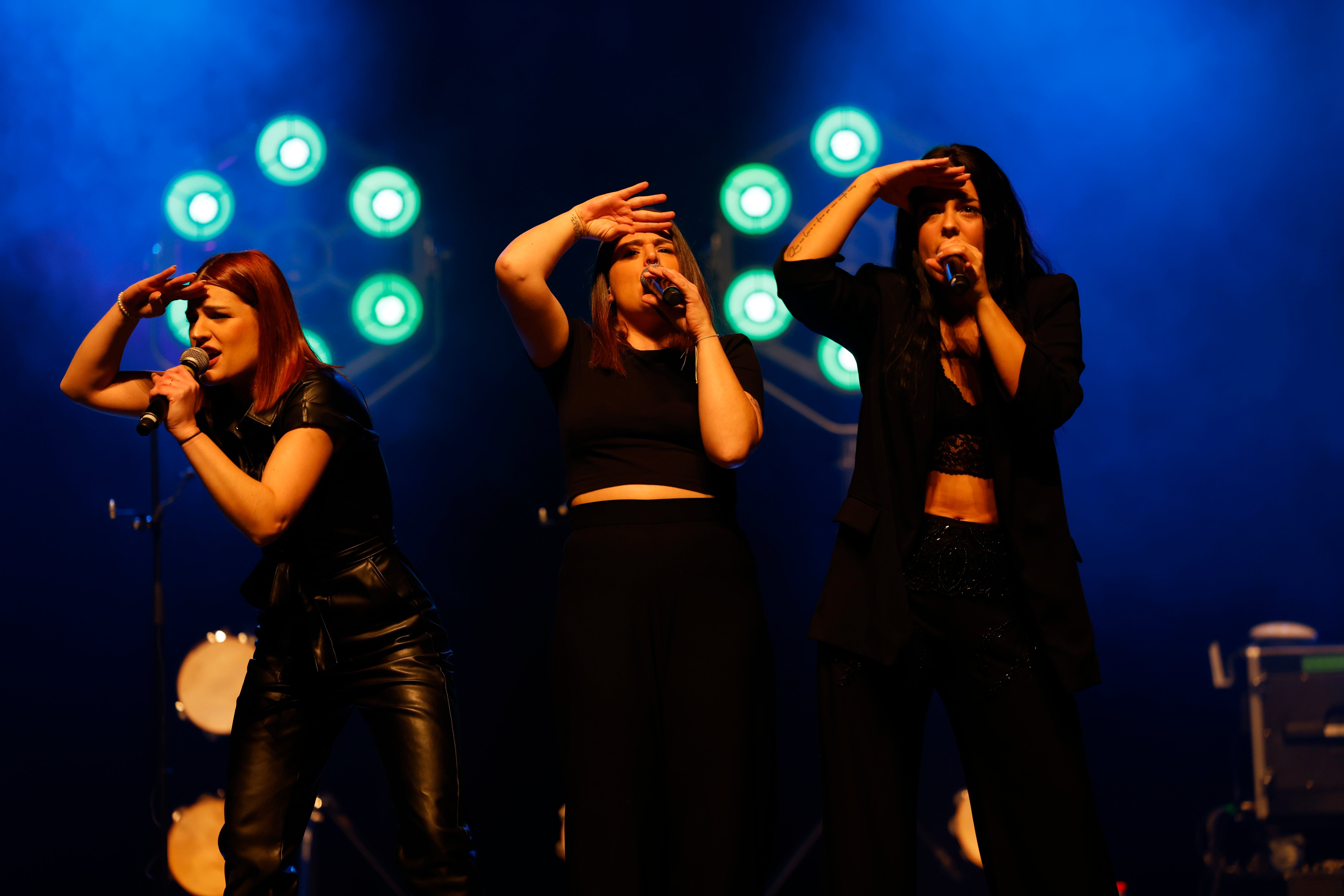 El grupo gallego Tanxugueiras durante su actuación en la Gala del Día de la Mujer.