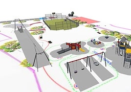 Infografía con el aspecto que tendrá el parque de Revilla una vez concluyan las obras.