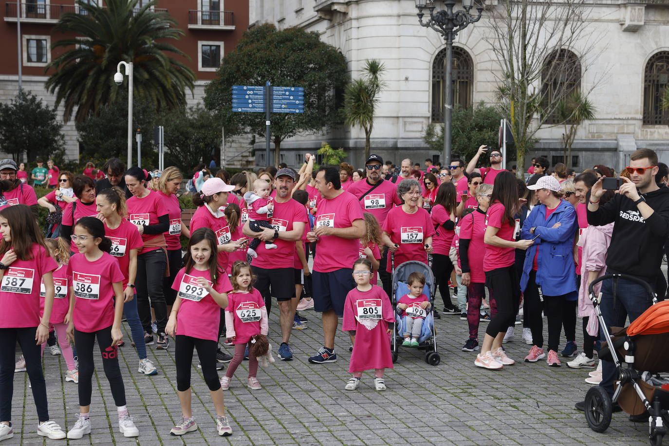 Camisetas rosas que, en algún caso, no eran la talla correcta