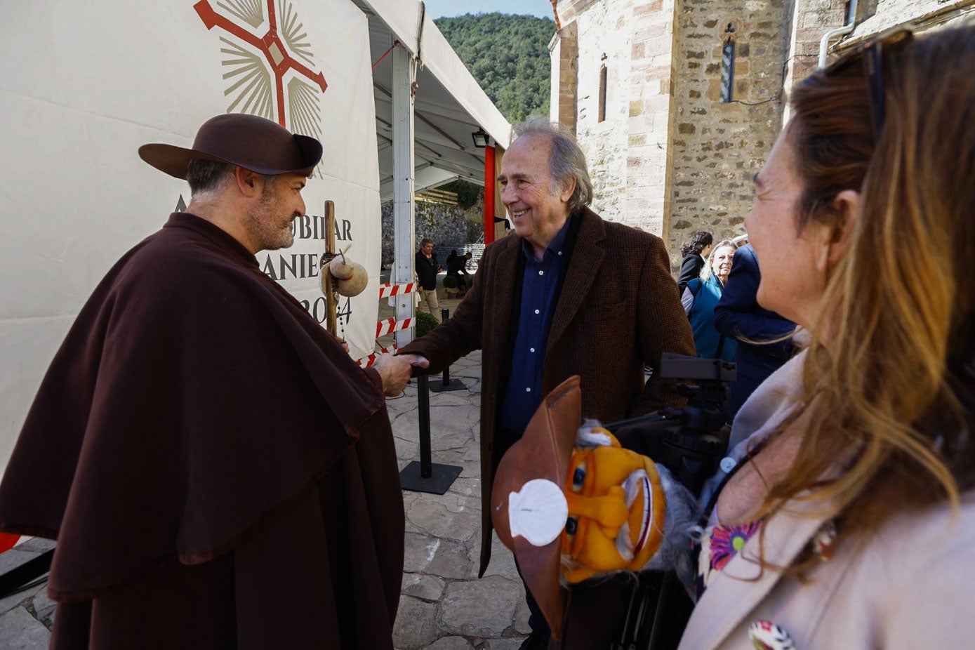 La estampa del peregrino, presente en el acto.