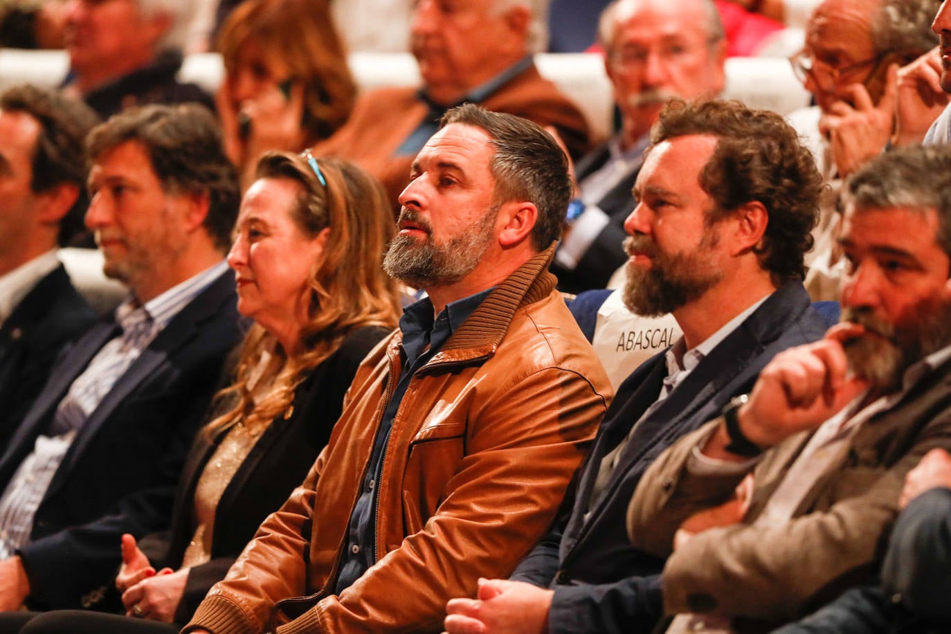 Los dirigentes de Vox, en el Palacio de Festivales