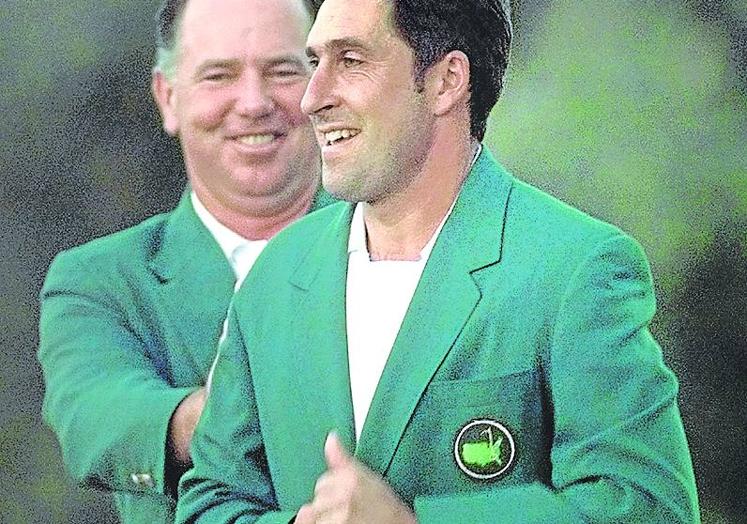 Olazabal, con su segunda chaqueta verde, en 1999.