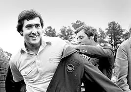 Severiano Ballesteros, en su primera victoria en Augusta, en 1980.