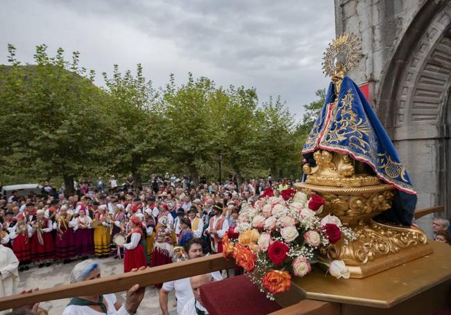 La Virgen de la Bien Aparecida sacada a hombros el pasado 15 de septiembre.