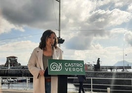 Elena García durante la presentación de su candidatura.