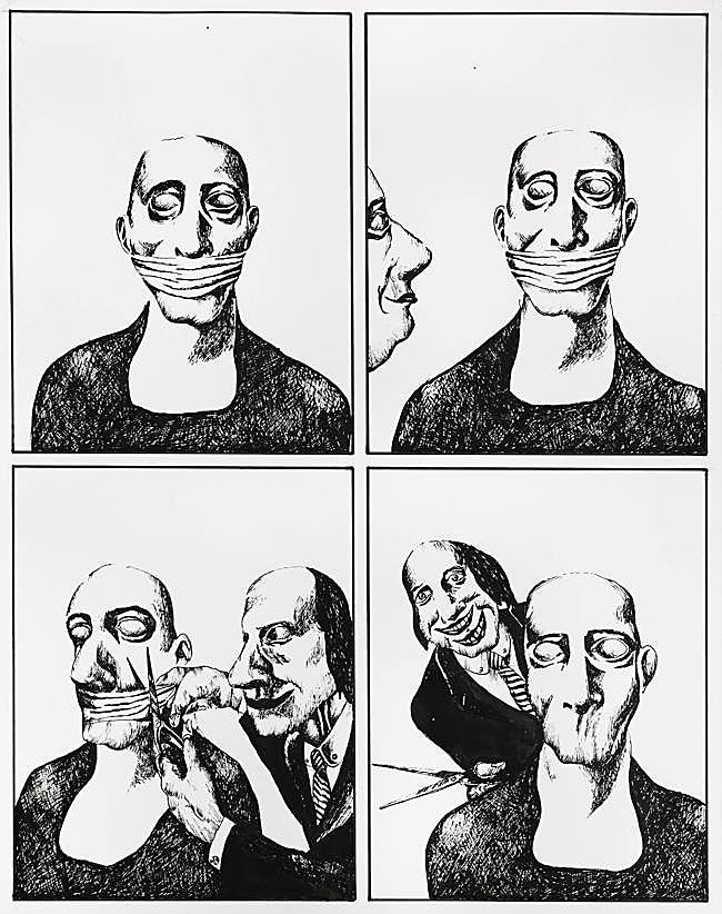 OPS. Sin título, ca. 1975, obra en papel.