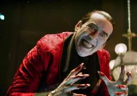 Nicolas Cage en plena demostración vampírica.