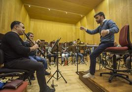 Ensayo de la Banda Municipal de Santander.