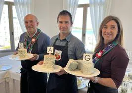 Los tres primeros clasificados del concurso: Juan Carlos Sordo (segundo puesto), César Ruiz (primer puesto) y Edurne Sánchez (tercer puesto).