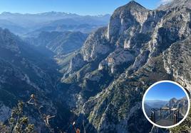 Vistas del Desfiladero de la Hermida desde el mirador de Santa Catalina, en Peñarrubia.