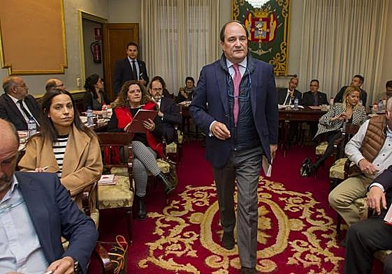 Piñeiro, el 26 de marzo de 2019, en el Pleno en el que fue reelegido presidente de la Cámara.