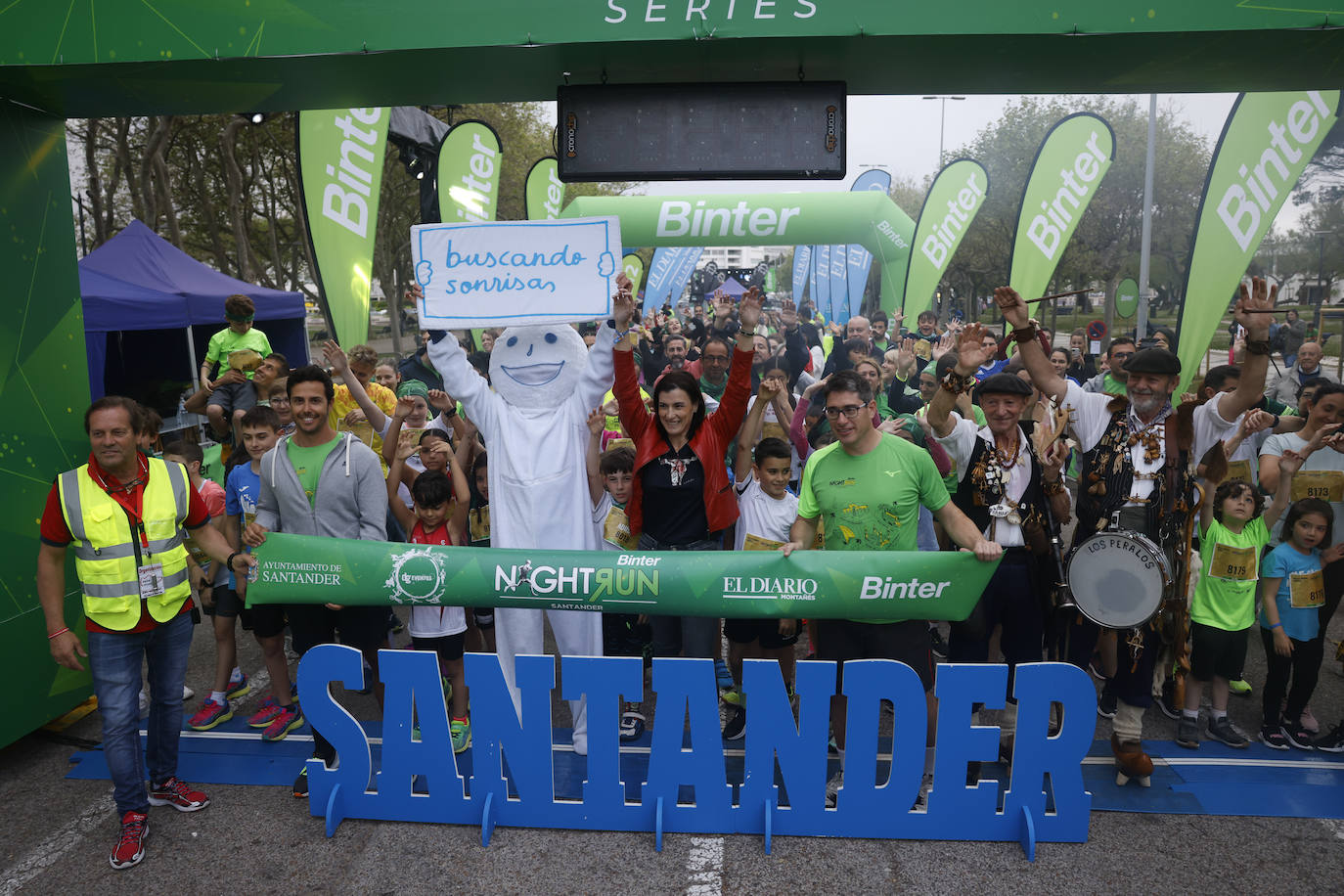 La alcaldesa de Santander Gema Igual antes de comenzar la prueba. 