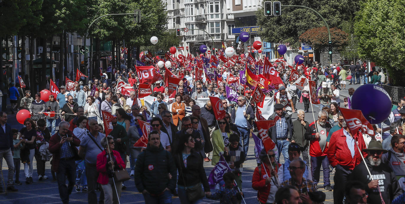 La manifestación ha discurrido sin incidentes y apenas se han coreado eslóganes. 