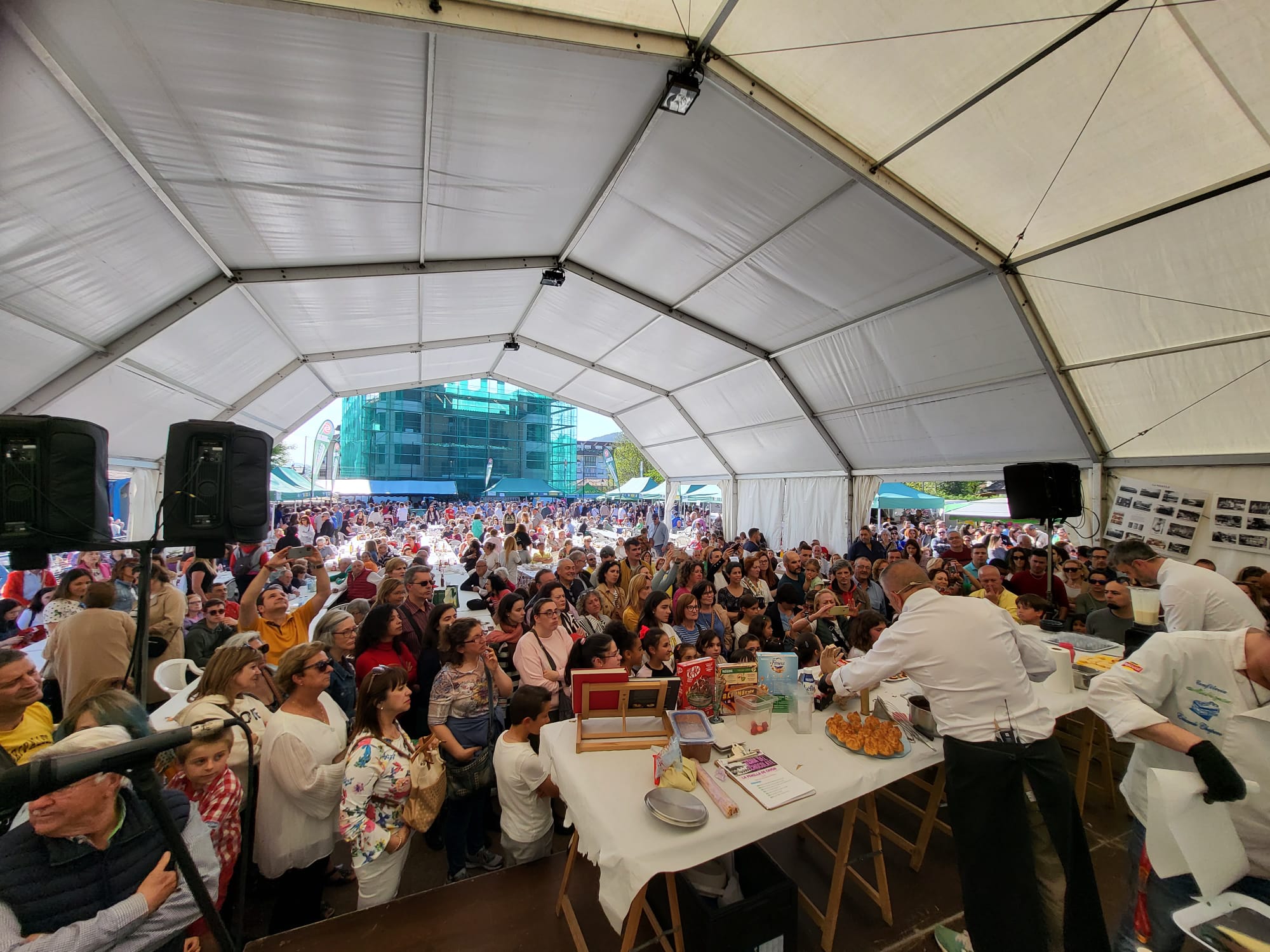 Las exhibiciones de cocina con chocolate fueron muy concurridas. 