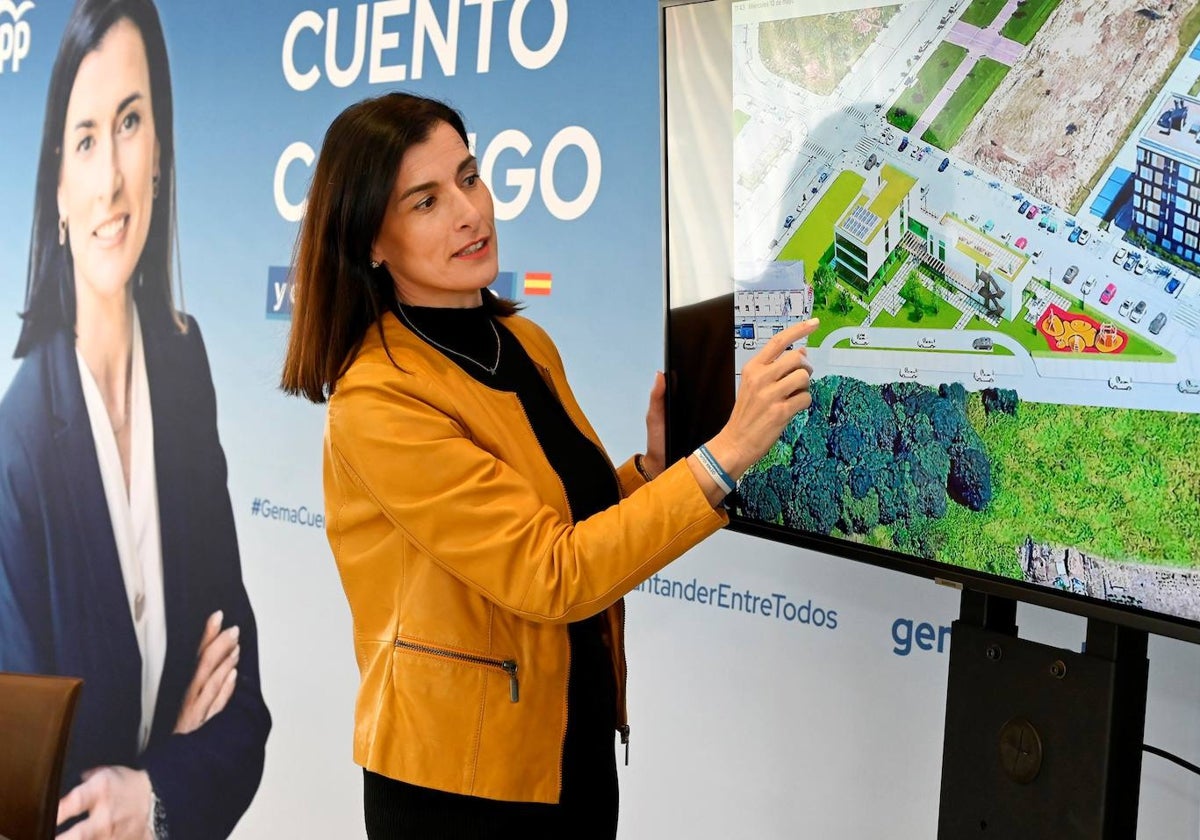 Gema Igual en la presentación del proyecto del Centro Cívico.